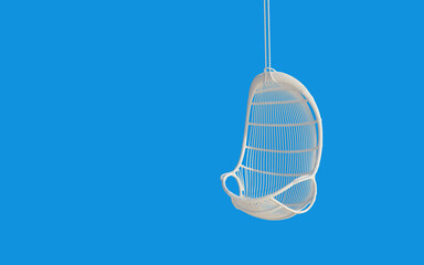 Empty swings on Isolated 3d Rendering