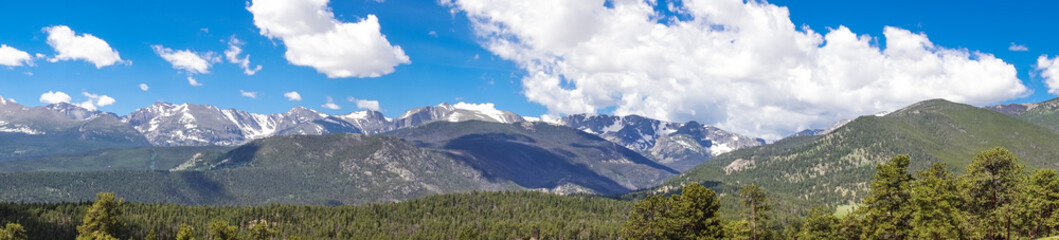 Fototapeta na wymiar Rocky Mountains, panoramic landscape, Colorado, USA