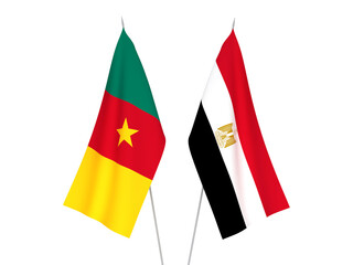 Naklejka premium Egypt and Cameroon flags