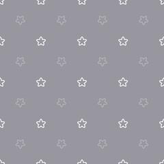 Vector white stars geometric seamless pattern background