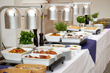 Catering Buffet mit vegetarischen Essen für ein Event