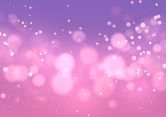 紫のきらめきのイラスト　きらきらパーティクル　玉ボケ　背景装飾