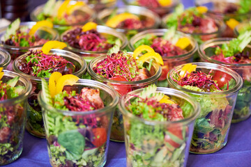 Catering Buffet mit vegetarischen Essen für ein Event