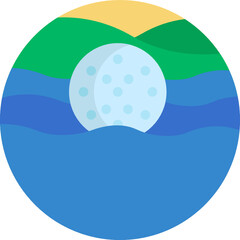 Golf Icon. Vector Illustration.