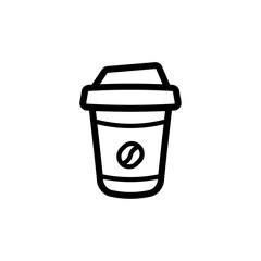 coffee paper cup icon vector