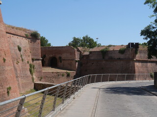 Bastion of the Fortress in Grosseto belongs to the walls and has a pentagonal shape sorrounded by a moat that past time was full of water and nowadays it's a walkway.