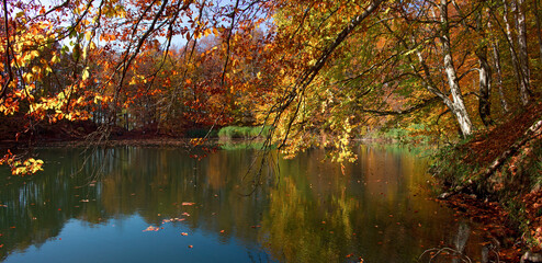 A beautiful lake high in the mountains.