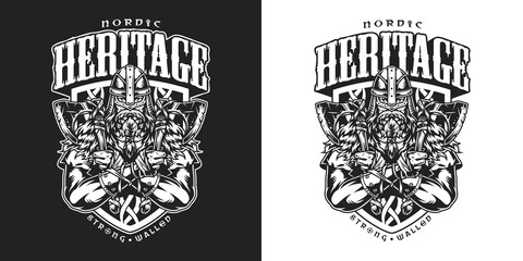 Viking vintage badge