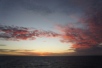 sunset over the sea