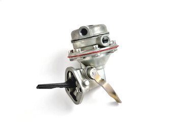 fuel pump, mechanical truck fuel pump, auto part, engine detail close up