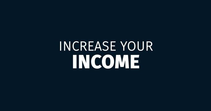 Affiliate Marketing Programs. Icrease your income. Animated words. Kinetic text animation. Intro