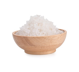  flower of sea salt crystals  isolated on white background