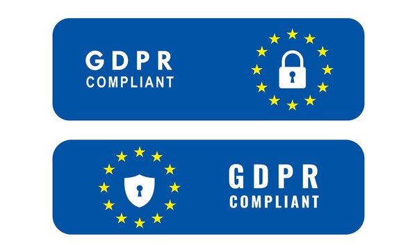 Vector illustration of General Data Protection Regulation (GDPR) Compliant. Cybersecurity governance concept