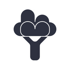 Vegetable Food Icon. Broccoli. Vector Illustration.