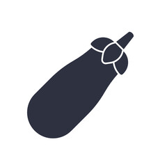 Vegetable Food Icon. Eggplant. Vector Illustration.