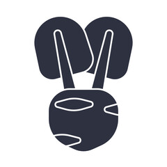 Vegetable Food Icon. Vector Illustration.