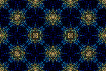 Blue shining abstract backgroudn with glowing yellow star