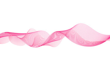 Pink Wave Lines Pattern Abstract Background. Vector