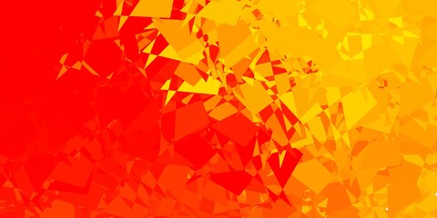 Light red, yellow vector texture with memphis shapes.