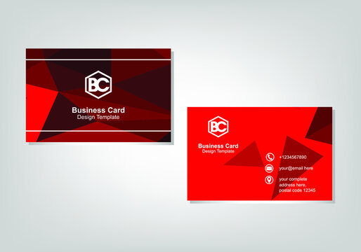 Polygonal Abstract Background. Business Design Card Templates
