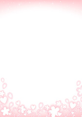 桜のフレーム　ライトピンク