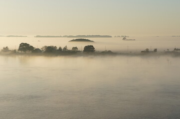 misty morning on the river