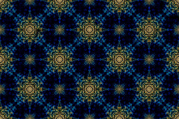 Blue shining abstract backgroudn with glowing yellow star