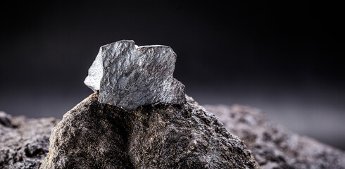 hematite ore, magnetic stone with mystical or esoteric characteristics.