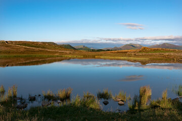 Tewet Tarn, a small but beautiful lake in the Greta Valley near Keswick, Lake District, Cumbria, England