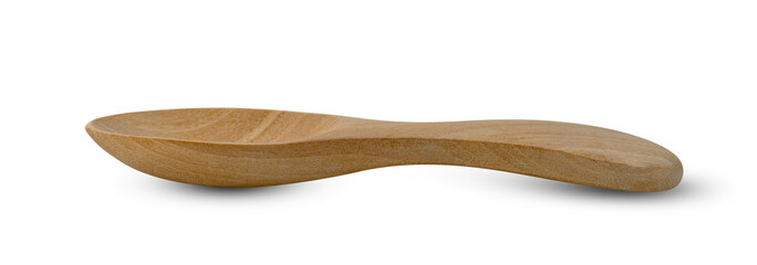 wooden spoon isolated on white background ,include clipping path