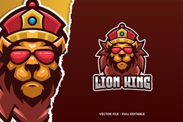Lion King E-sport Logo Template