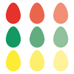 Easter eggs for painting. Isolated vector illustrations. 