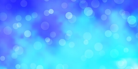 Obraz premium Light BLUE vector pattern with spheres.