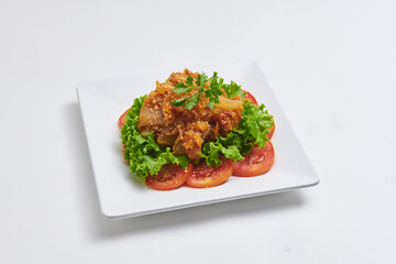 Jellyfish in sesame oil served on a popular dish in Thailand