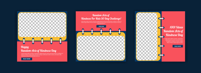 Social media post template for random acts of kindness day. Happy Random Acts of Kindness Day. Random Acts of Kindness For Kids: 30 Day Challenge. 1001 Ideas random acts of kindness day.