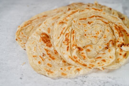 Homemade layered Malabar Parotta or Porotta