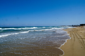 sand beach and sea in Crete
