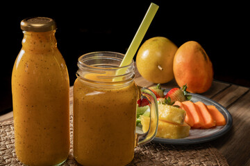 Natural food in bowls