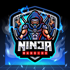 Ninja mascot. esport logo design