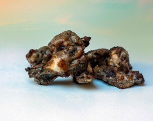 Chicken wings surrounded by white background