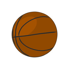 Doodle illustration of a basket ball. basketball ball, vector illustration