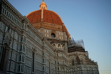 Dome and Cathedral of Florence in Italy aka Cattedrale di Santa Maria del Fiore - サンタ・マリア・デル・フィオーレ大聖堂 イタリア フィレンツェ ドゥオモ