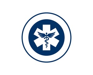 Obraz premium caduceus emblem blue color