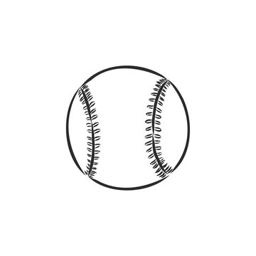 image of a baseball isolated in white background. baseball ball, vector illustration