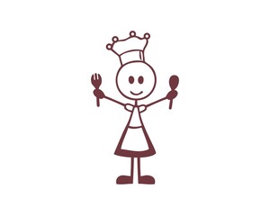 miss cooking stick figure