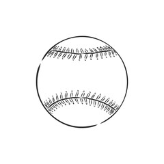 image of a baseball isolated in white background. baseball ball, vector illustration