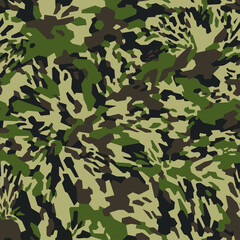 Geometric camouflage texture seamless pattern. Abstract modern military camo endless background. Ornament for fabric, fashion and vinyl wrap print. Vector illustration.