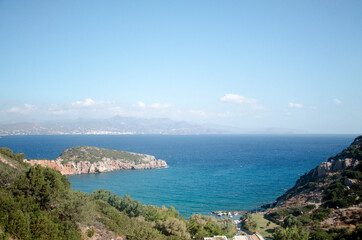 Naklejka na ściany i meble view of the sea and mountains, Crete