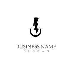 thunderbolt logo vector illustration template