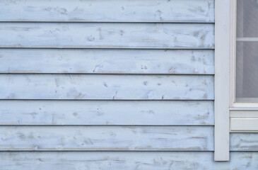 Obraz premium 水色の板壁